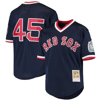 youth mitchell and ness pedro martinez navy boston red sox 